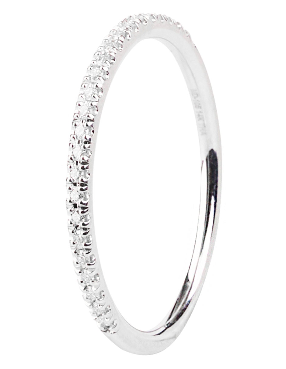 Churumbela de oro blanco14 k diamante