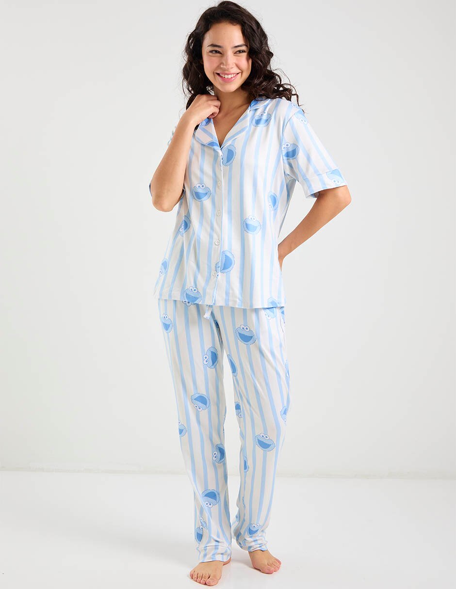 Conjunto pijama Plaza Sésamo Elmo para mujer