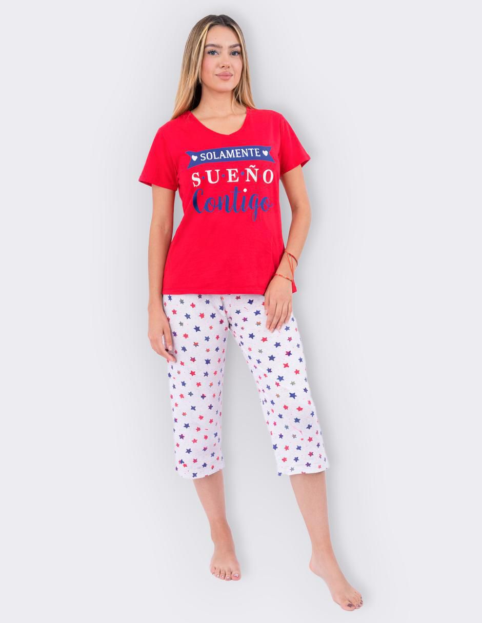 "conjunto pijama" twins sin colección no aplica "para mujer"