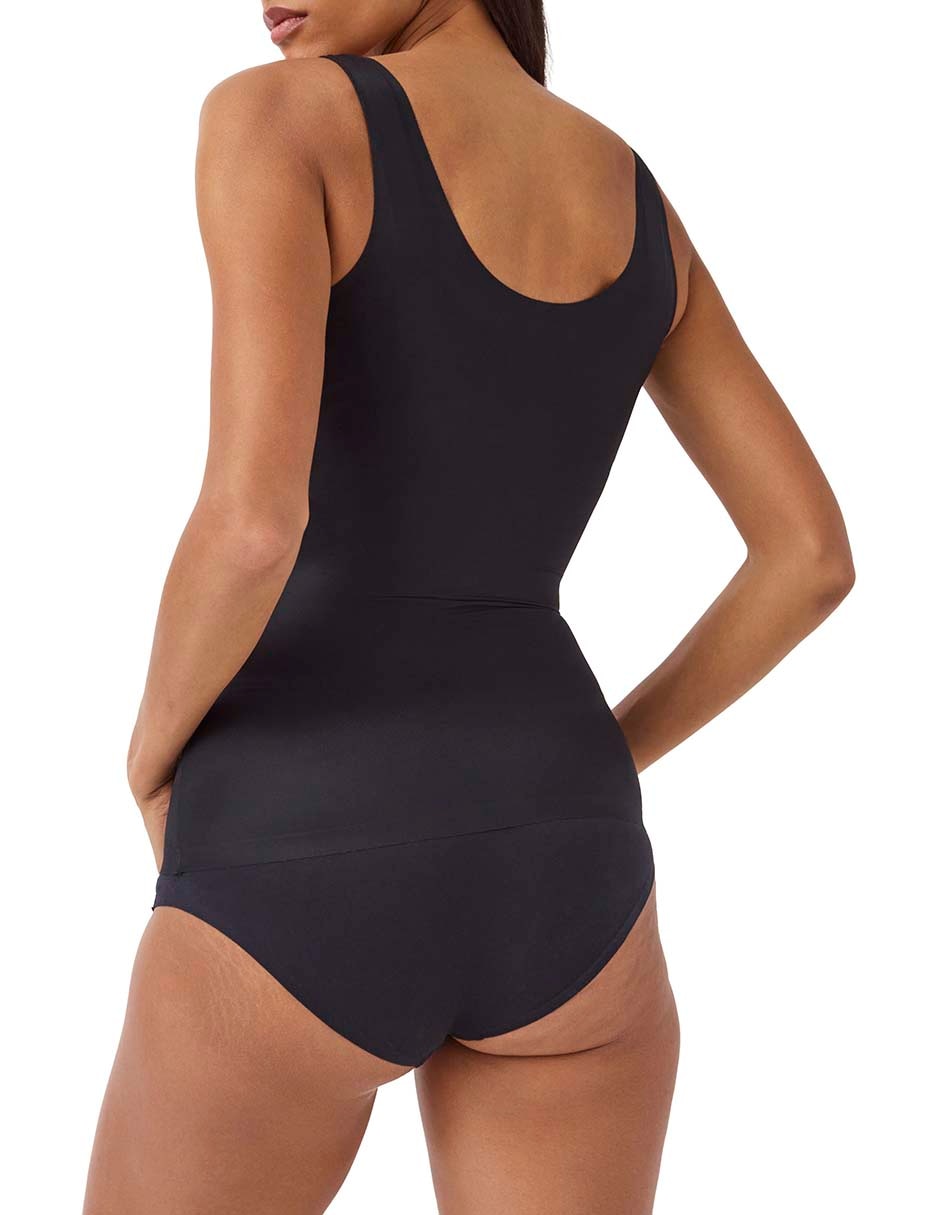 Camiseta tipo faja spanx con compresión control de abdomen para mujer
