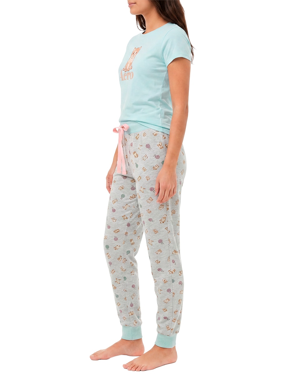 Conjunto pijama perros y gatos para mujer 2