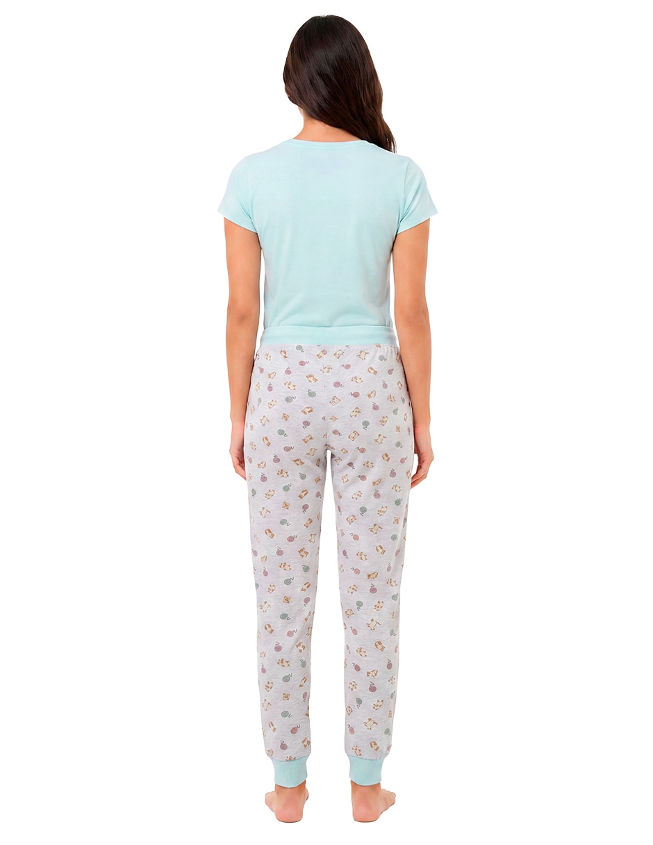 Conjunto pijama perros y gatos para mujer 5