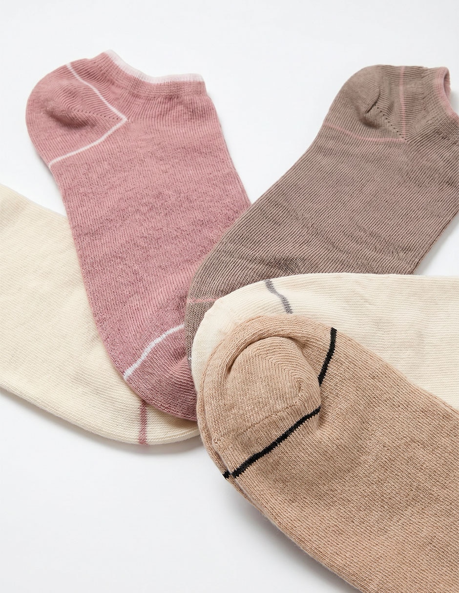 Tin comfort Punt Bco de algodón para mujer 5 pares