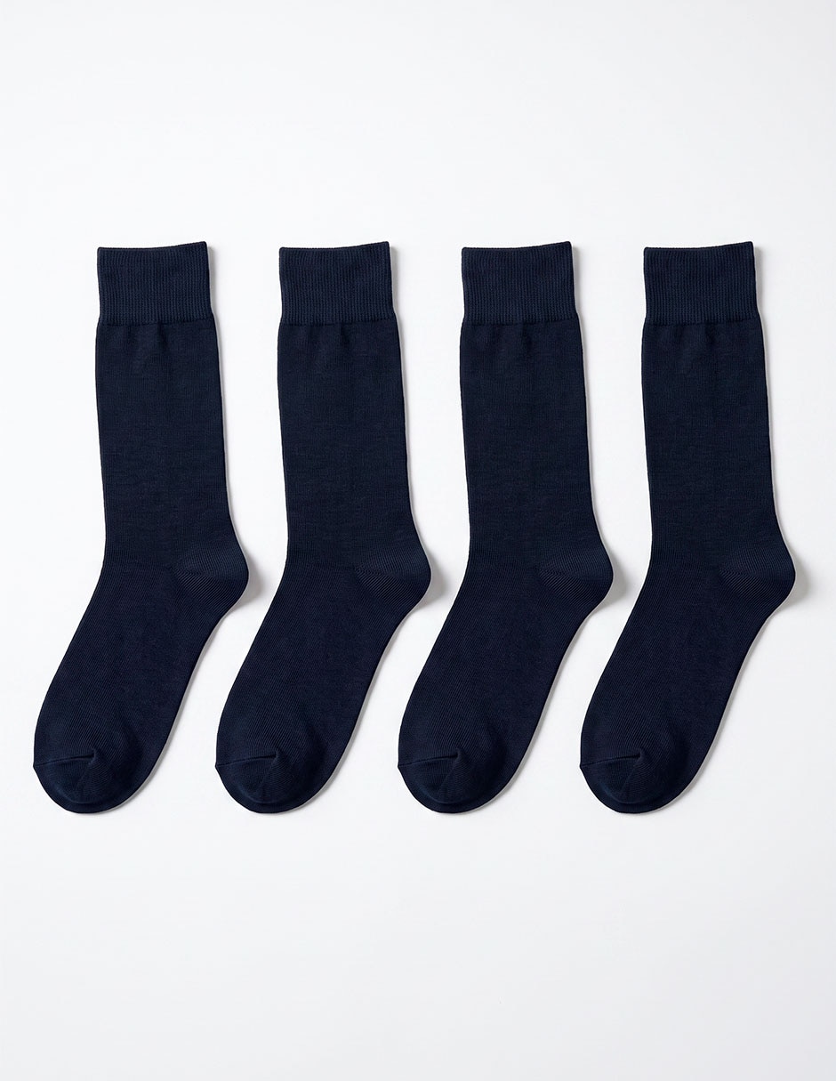 Set de calcetín comfort punto blanco de algodón para mujer 2 pares