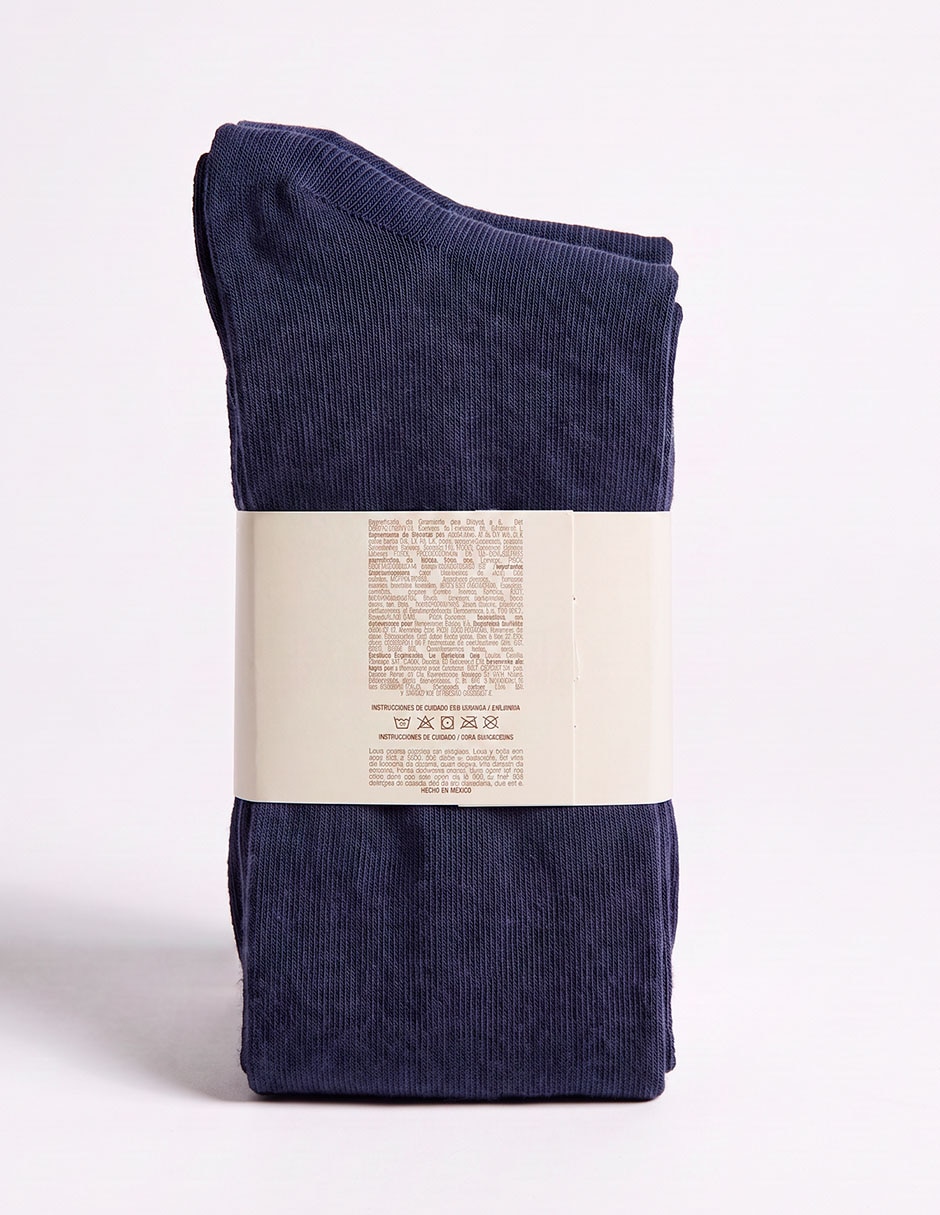 Set de calcetín comfort punto blanco de algodón para mujer 2 pares