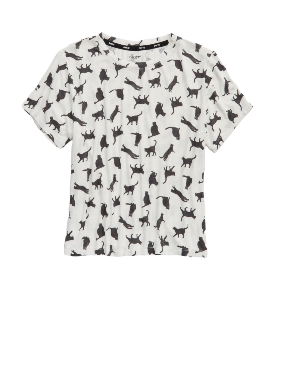 Playera pijama estampado para mujer 4