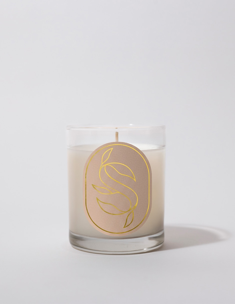 Vela Flor De Magnolia Y Sal De Mar