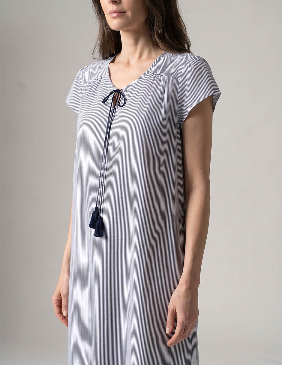 Camisón estampado a rayas para mujer 3