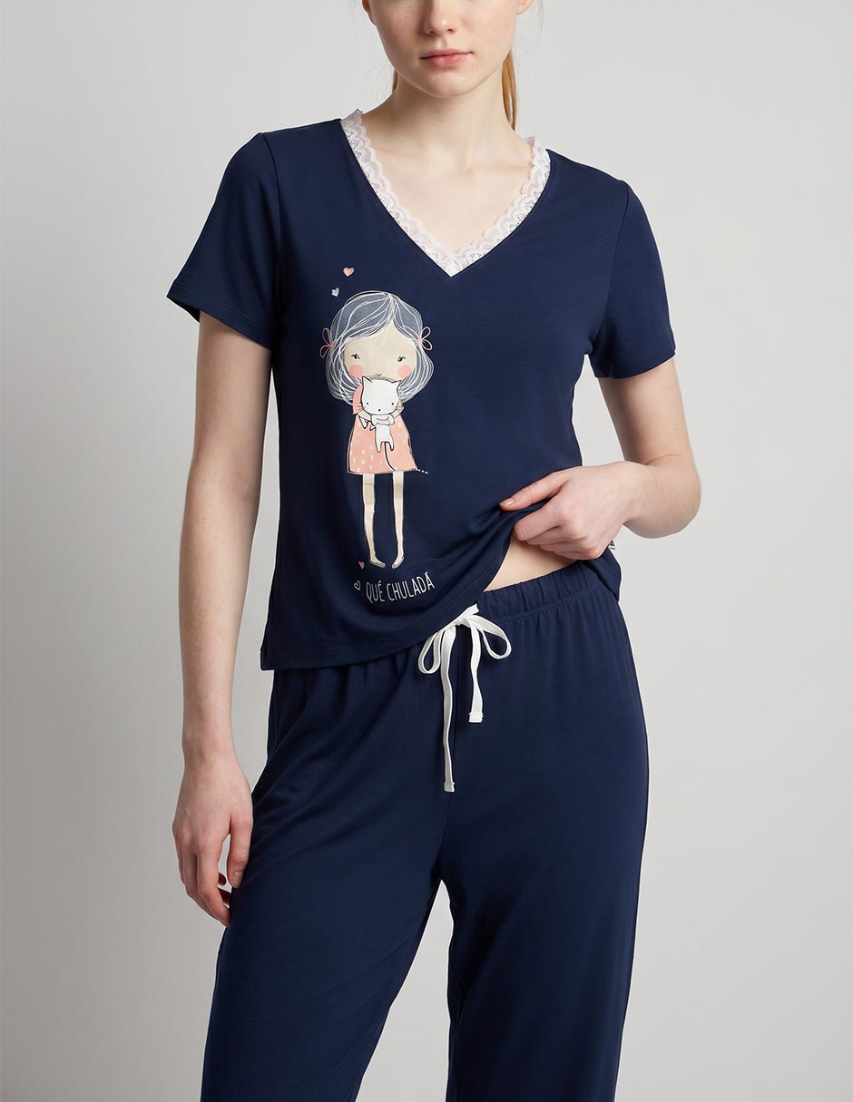 Conjunto pijama Mango y Merengue para mujer 3