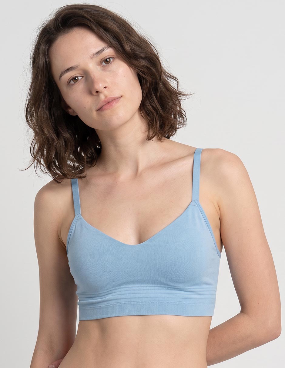Brassiere demi Warners copa removible para mujer