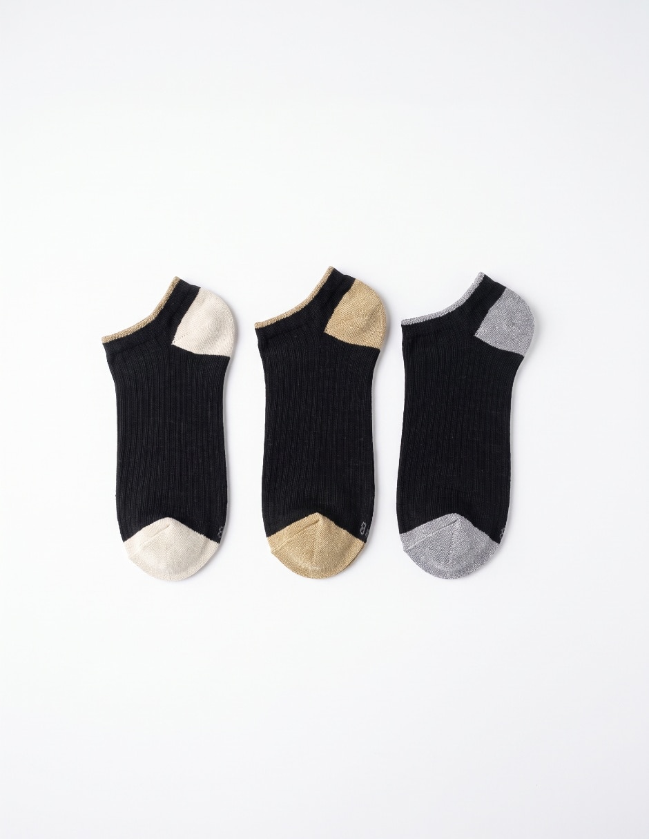 Set de tín de algodón para mujer 3 pares Set de tín de algodón para mujer 3 pares