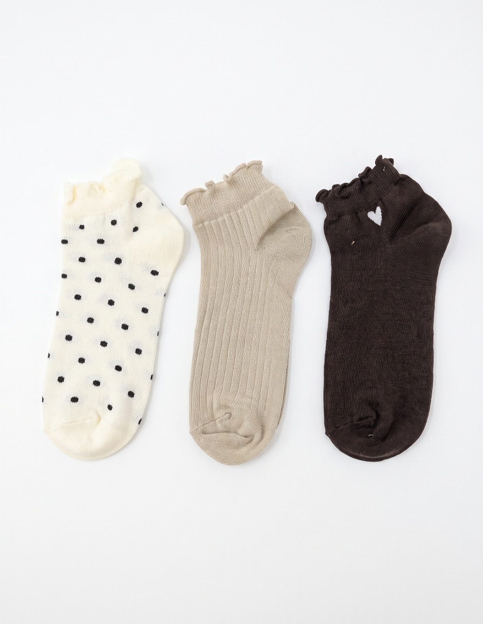 Set de tín de algodón para mujer 3 Pares Set de tín de algodón para mujer 3 Pares