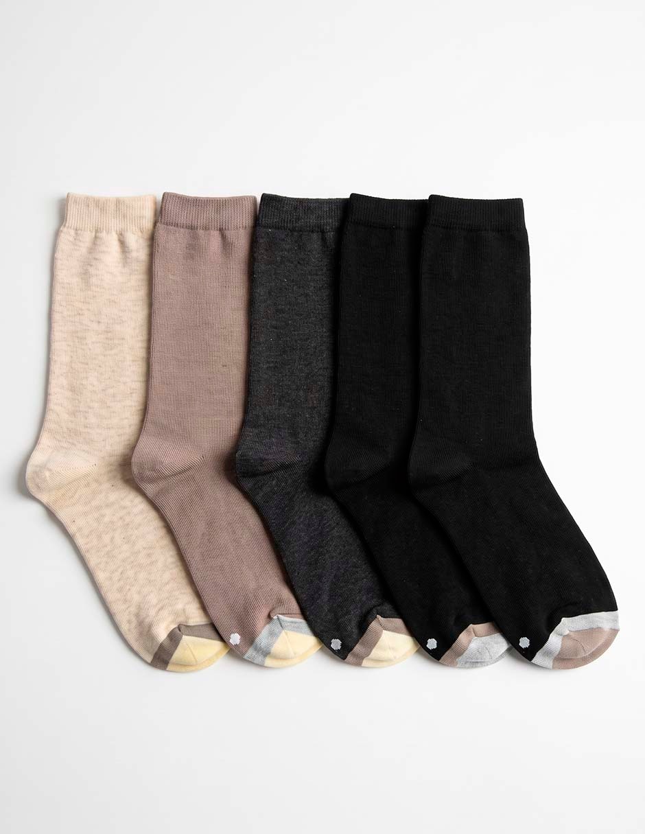 Set de calcetín comfort de algodón para mujer 5 pares