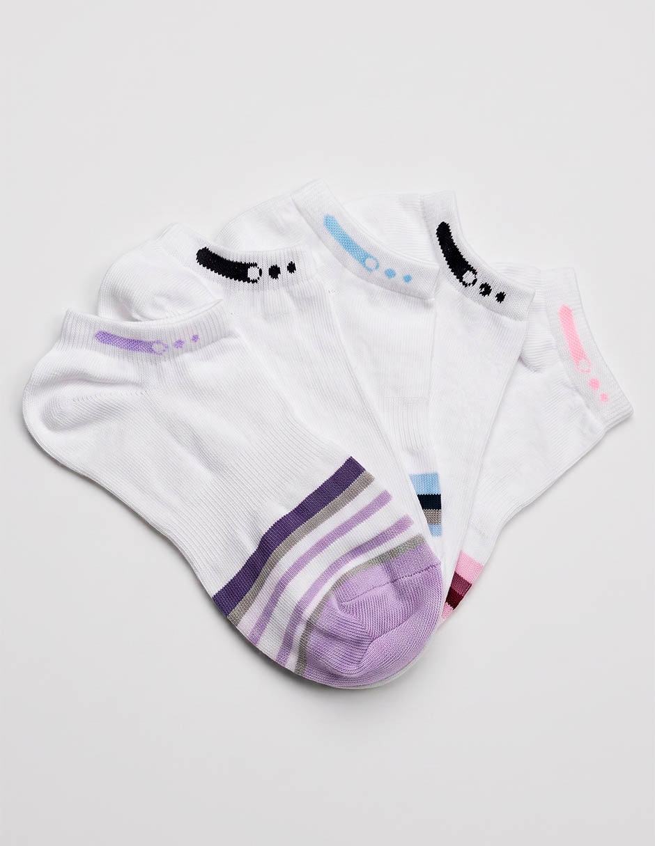 Set de tin punto blanco de algodón para mujer 5 pares