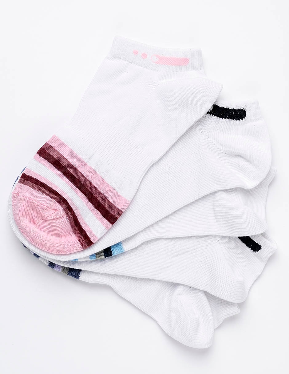 Set de tin punto blanco de algodón para mujer 5 pares
