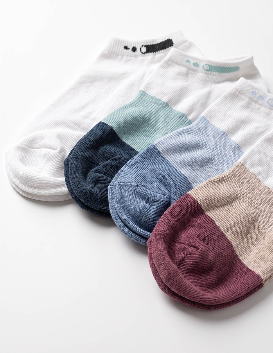 Set de tin punto blanco de algodón para mujer 5 pares