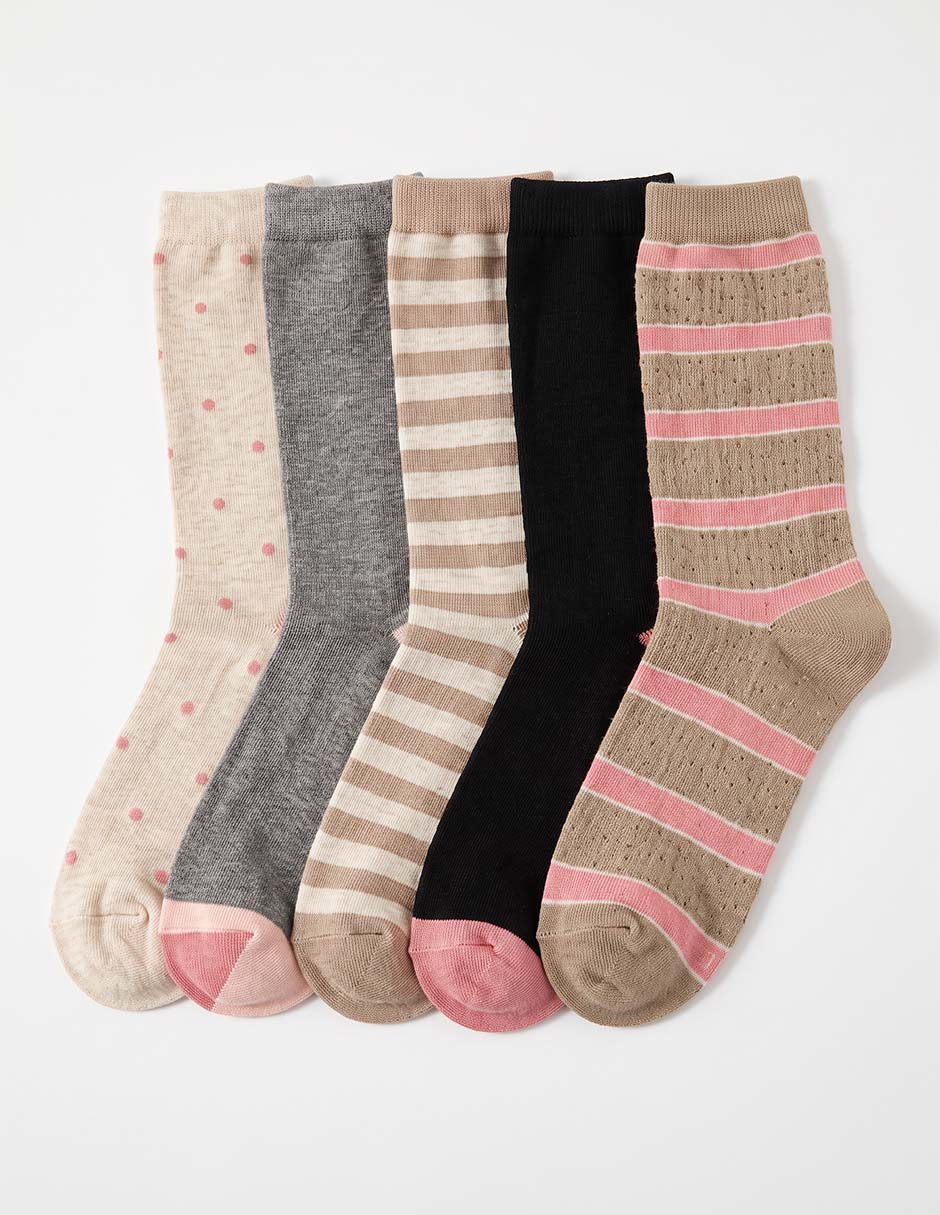 Set de calcetín comfort de algodón para mujer 5 pares