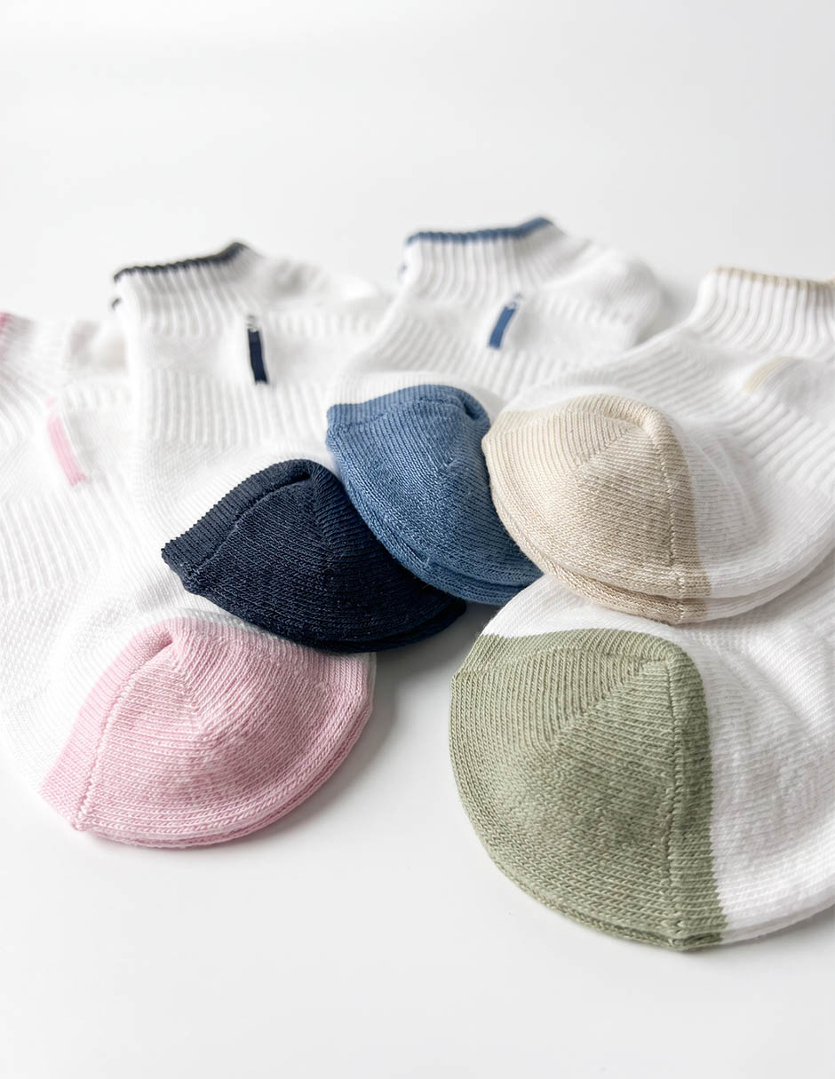 Set de tin punto blanco de algodón para mujer 5 pares