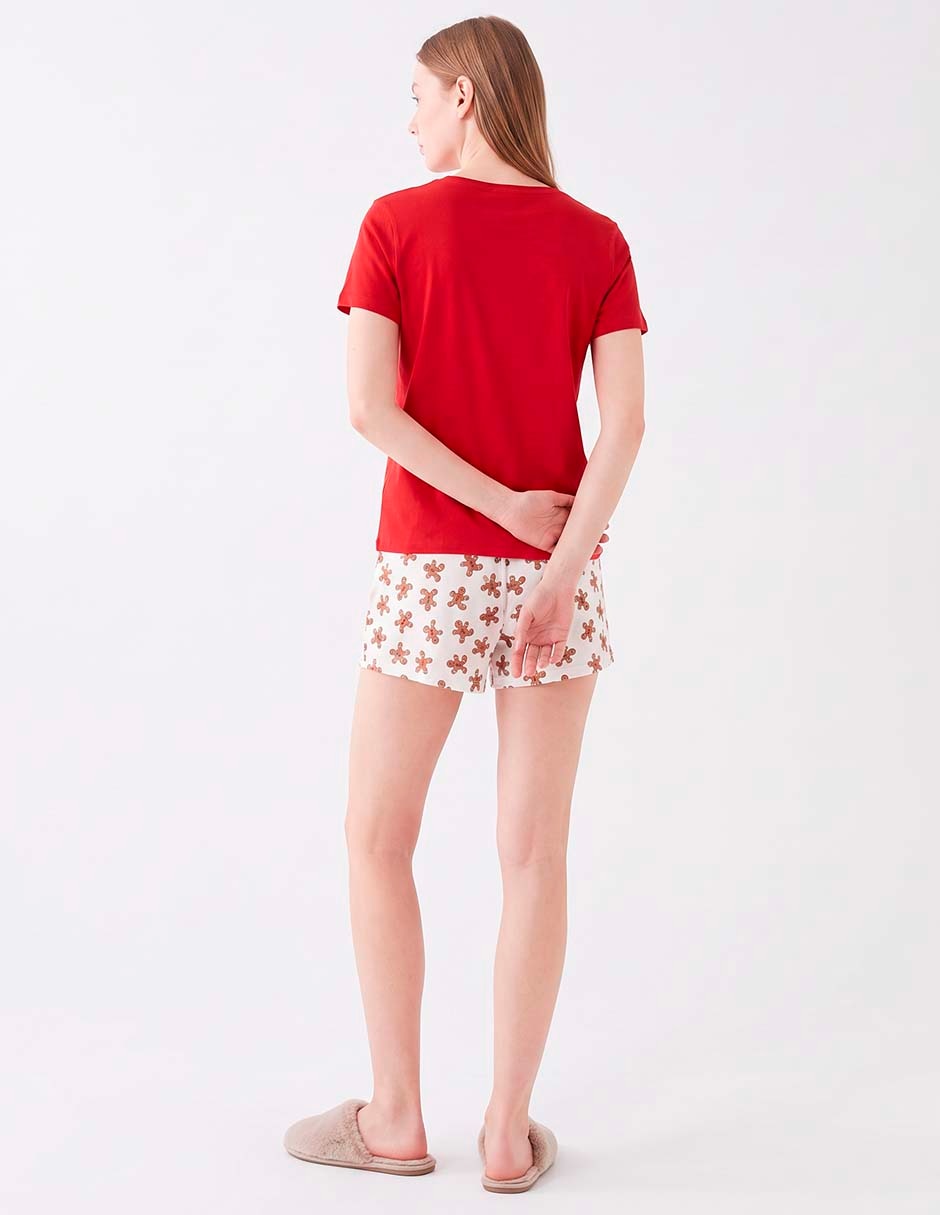 Pijama short de algodón para mujer 3