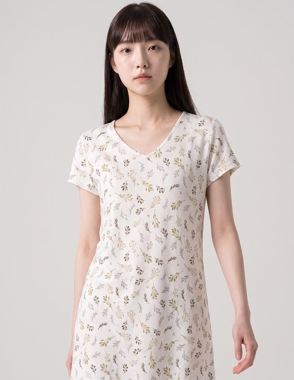 Camisón estampado floral de algodón 2
