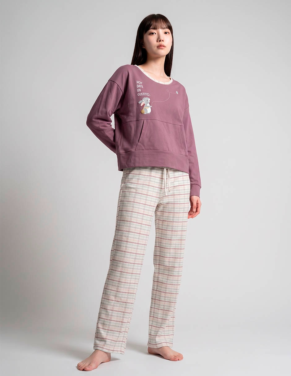 Conjunto pijama mango y merengue para mujer Conjunto pijama mango y merengue para mujer