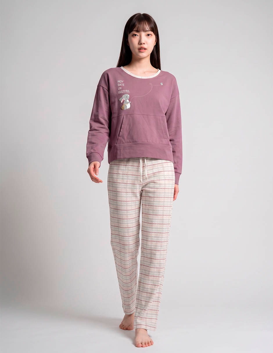 Conjunto pijama mango y merengue para mujer 3