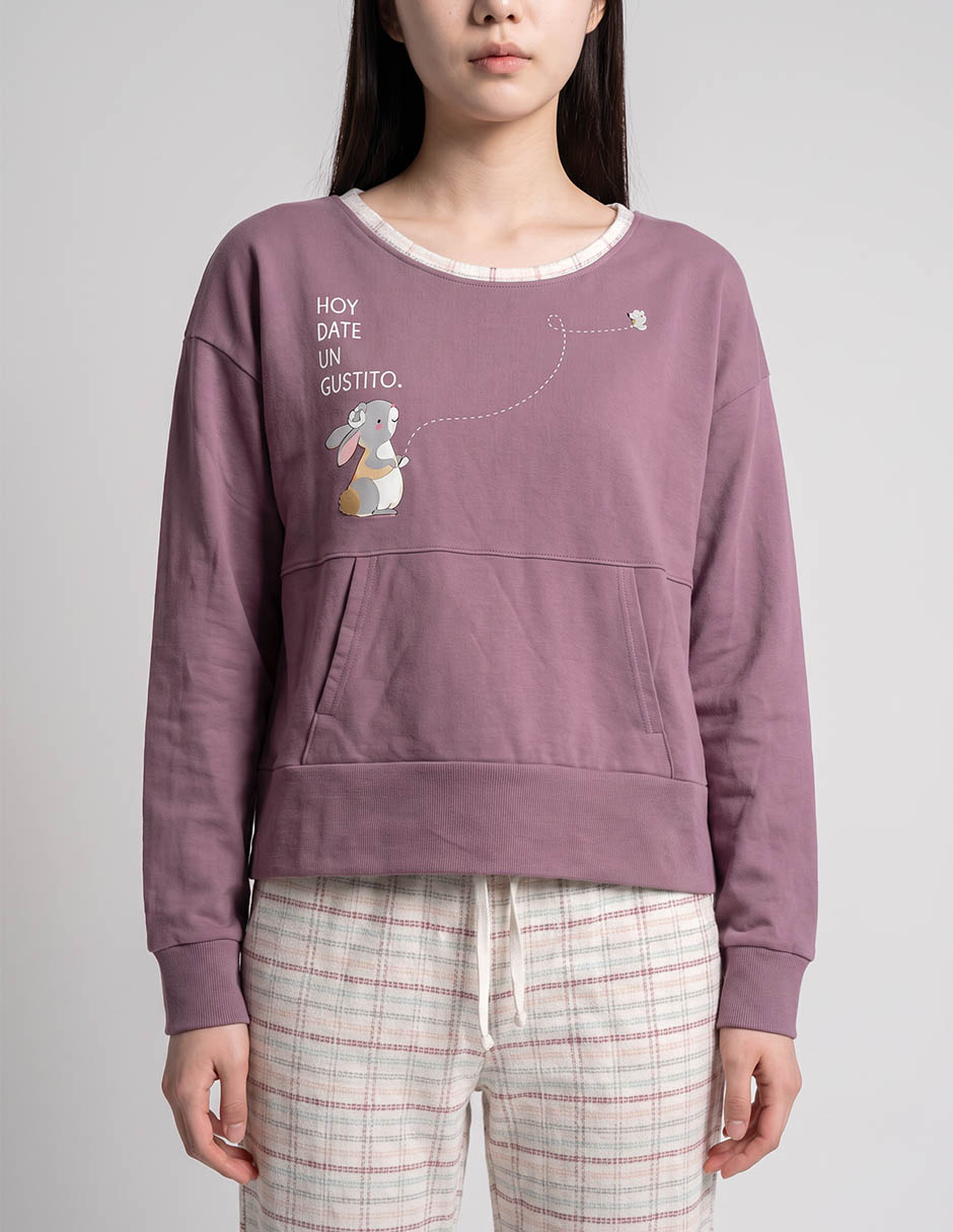 Conjunto pijama mango y merengue para mujer 2