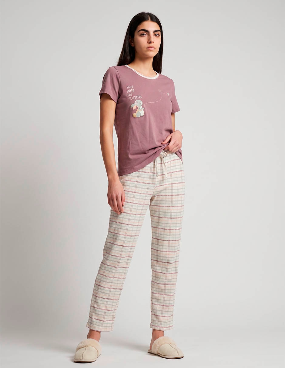 Conjunto pijama mango y merengue para mujer 3