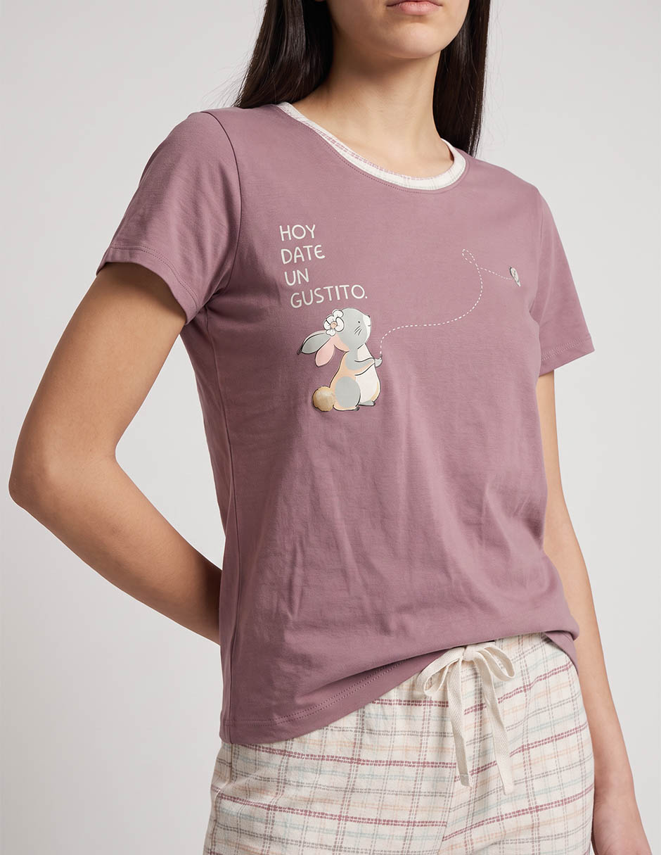 Conjunto pijama mango y merengue para mujer 2