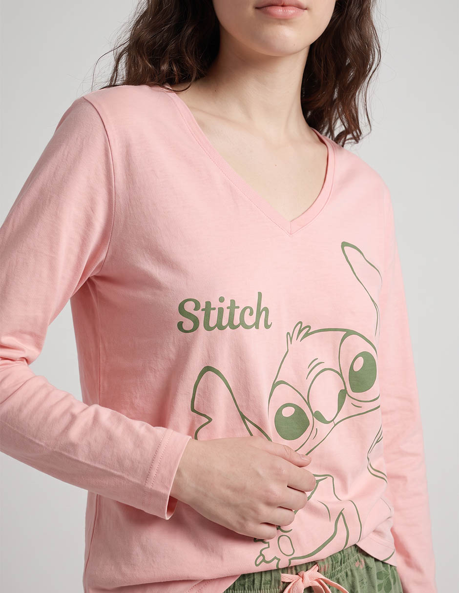 Conjunto pijama disney stitch para mujer 2