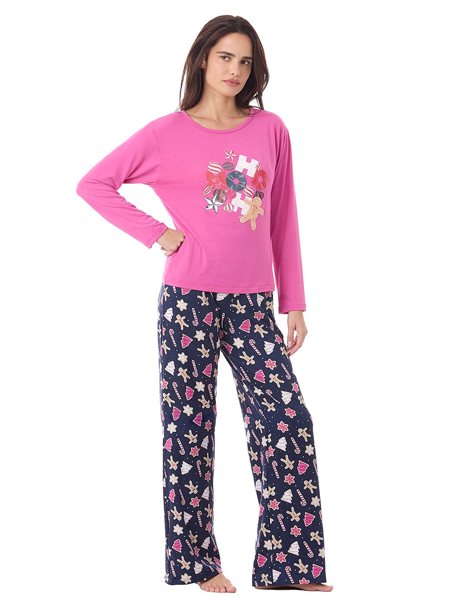 Conjunto pijama ho-holidays celebration para mujer 2