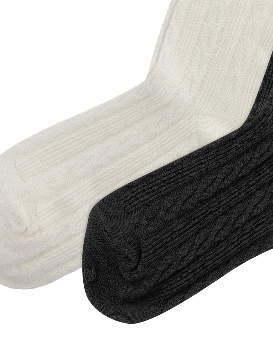 Calcetín de algodón para mujer 2 pares 3