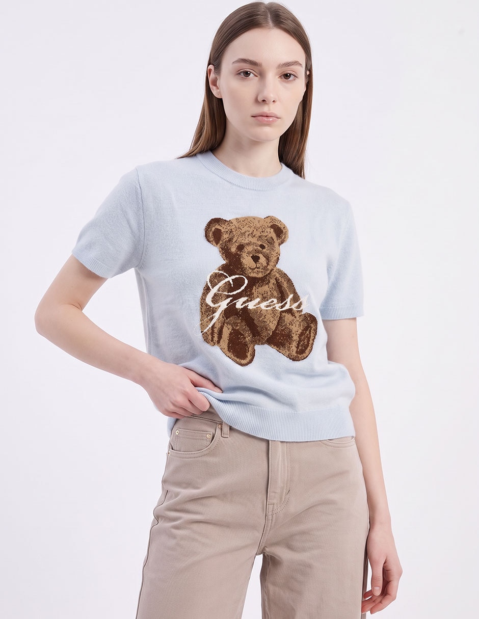Playera manga corta cuello redondo para mujer Playera manga corta cuello redondo para mujer