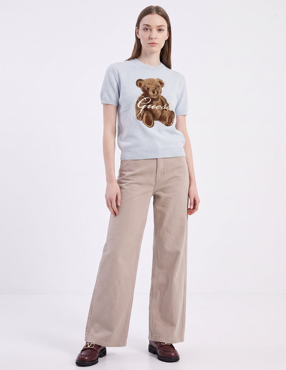 Playera manga corta cuello redondo para mujer 3