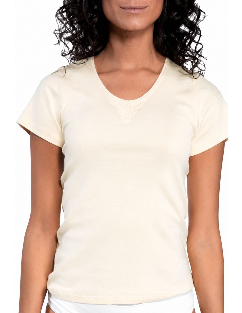 Camiseta cuello redondo manga corta de algodón pima 1