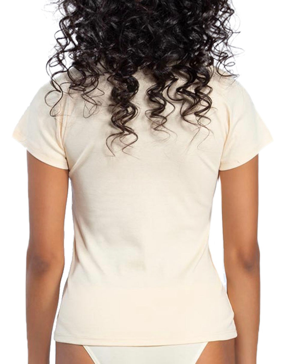 Camiseta cuello redondo manga corta de algodón pima 4