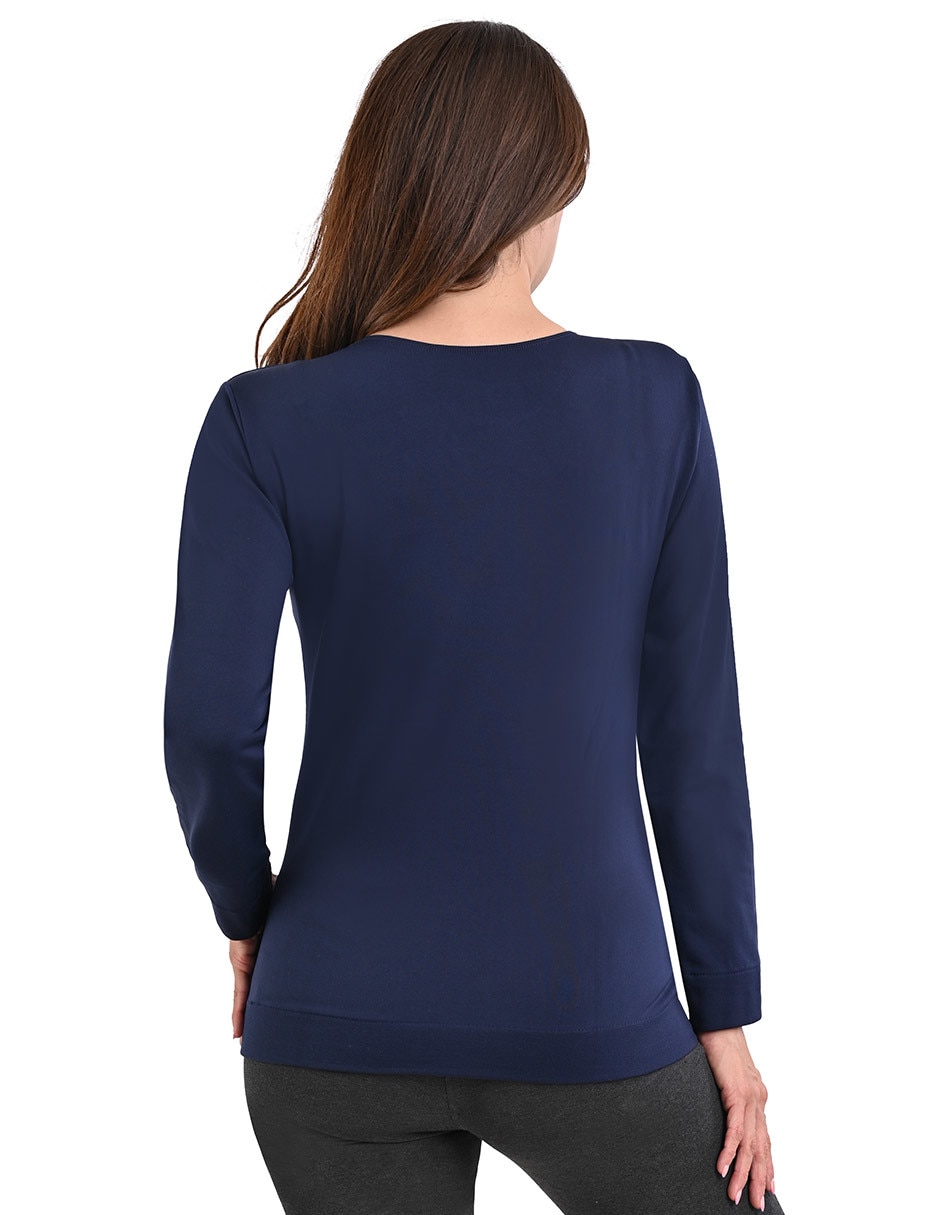 Camiseta cuello redondo regular manga larga 2