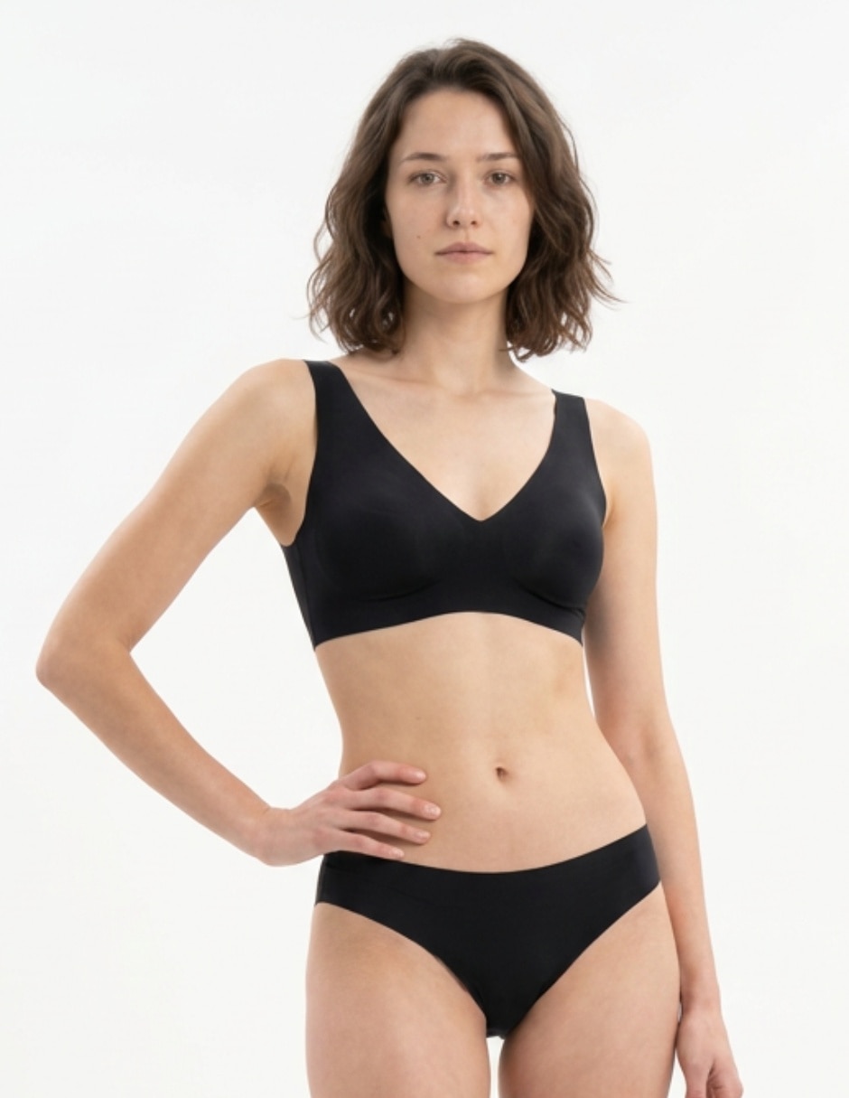 Brassiere bralette sin copa seamless para mujer 1