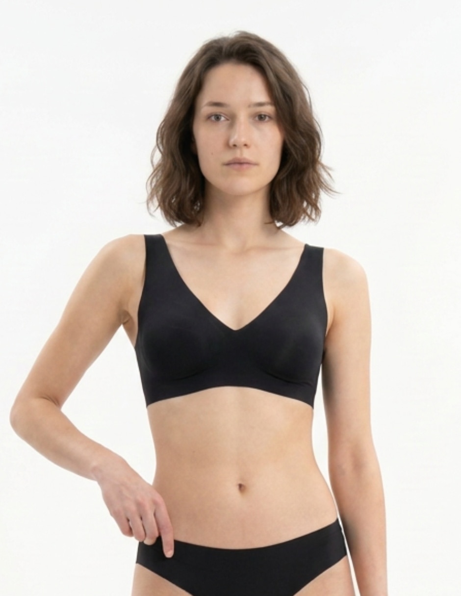 Brassiere bralette sin copa seamless para mujer 3