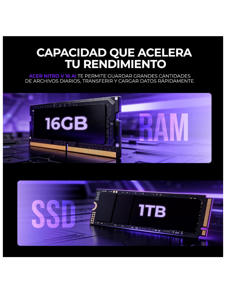 Laptop gamer nh.u25aa.001 16 pulgadas wuxga amd ryzen ai 9 nvidia geforce rtx 5060 16 gb ram 1 tb