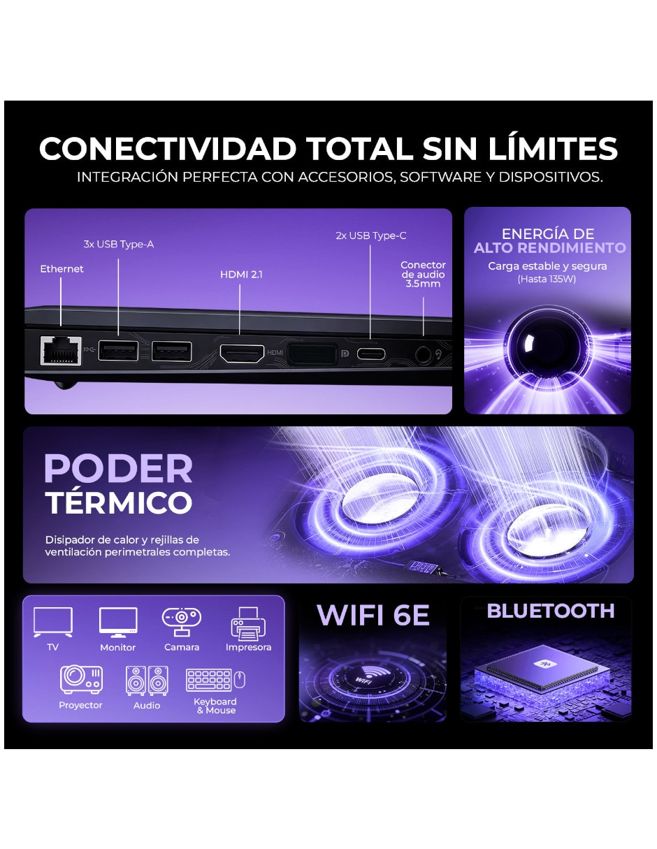 Laptop gamer nh.u25aa.001 16 pulgadas wuxga amd ryzen ai 9 nvidia geforce rtx 5060 16 gb ram 1 tb 6