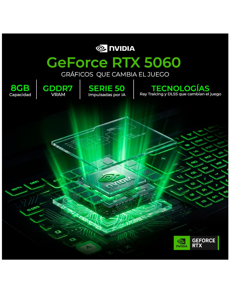 Laptop gamer nh.u25aa.001 16 pulgadas wuxga amd ryzen ai 9 nvidia geforce rtx 5060 16 gb ram 1 tb 7