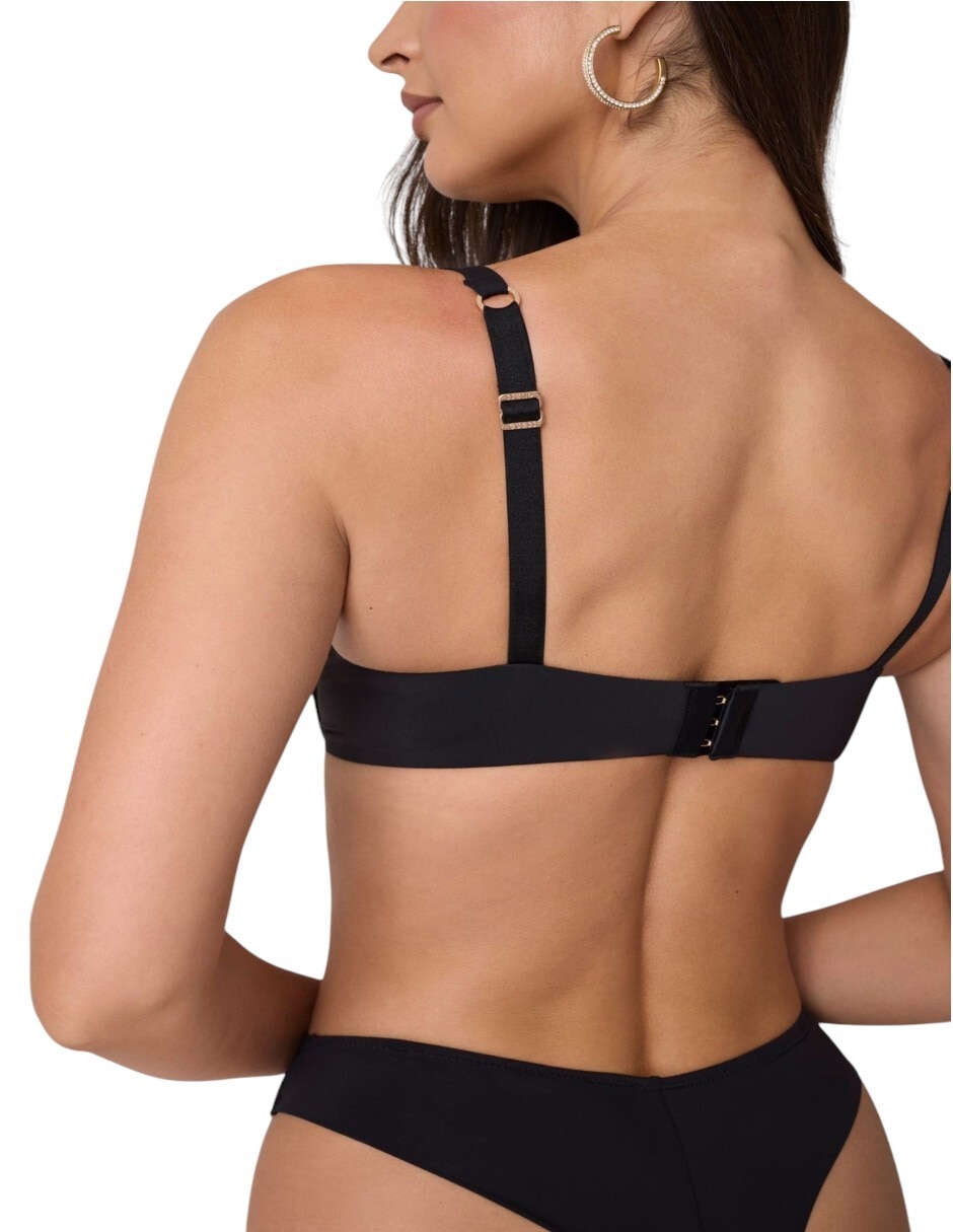 Brassiere escote profundo copa push up para mujer 4