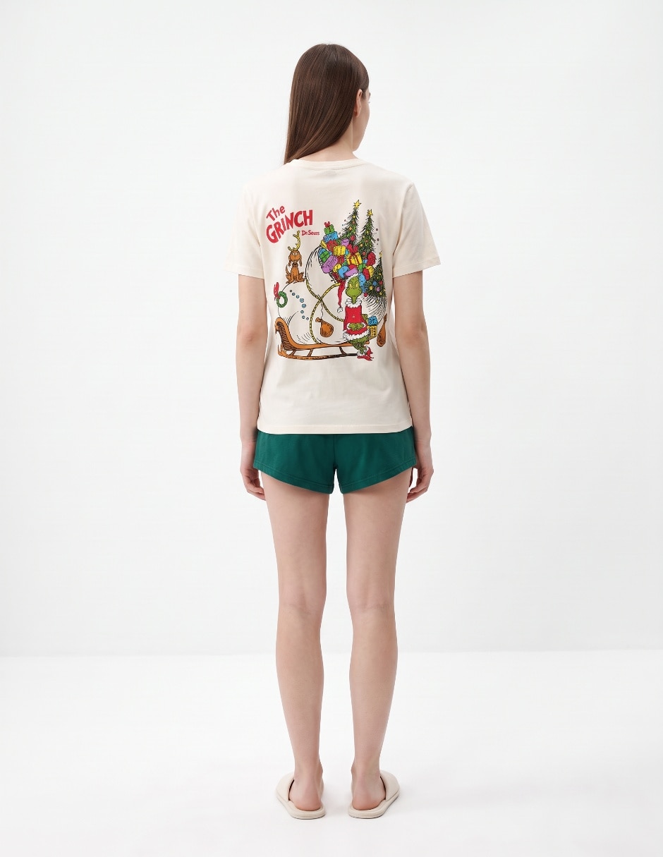 Conjunto pijama navideña Grinch para mujer 2