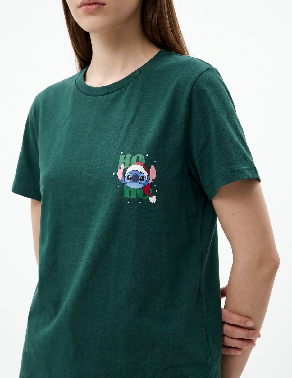 Conjunto pijama navideña Stitch para mujer 4