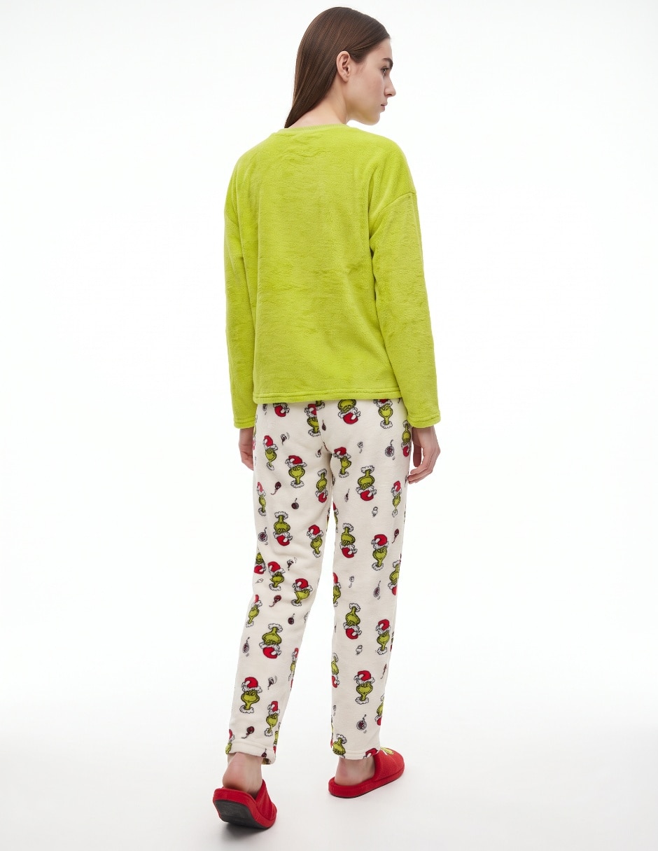 Conjunto pijama navideña Grinch para mujer 2