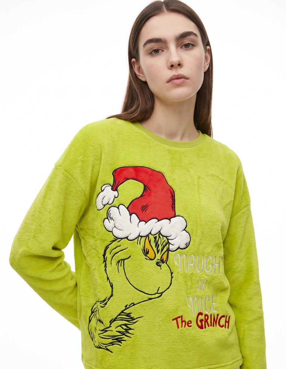 Conjunto pijama navideña Grinch para mujer 3