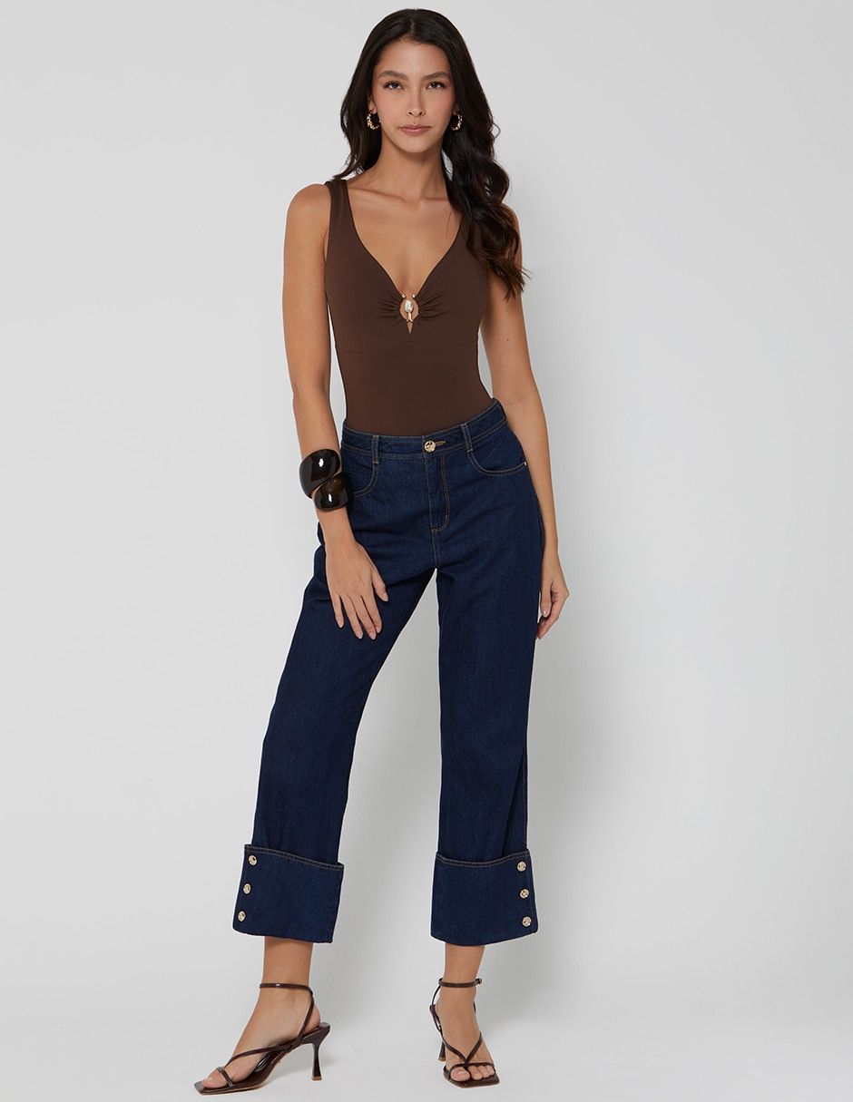 Body escote v para mujer 5