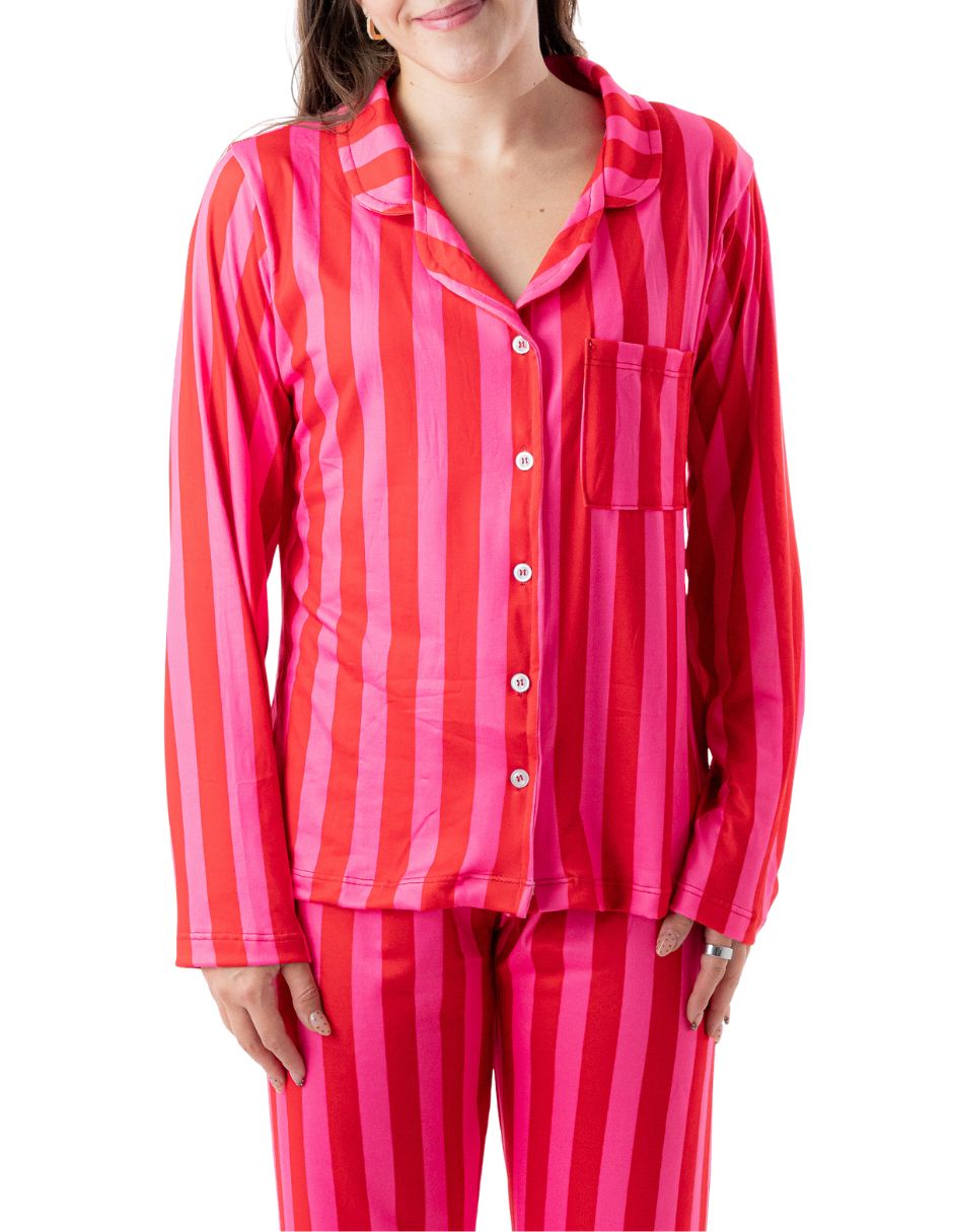 Conjunto pijama raya para mujer 4