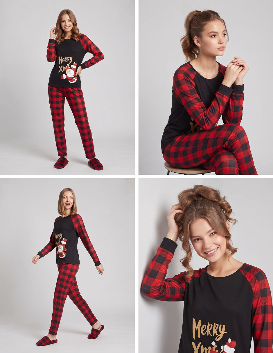 Conjunto pijama navidad para mujer 2